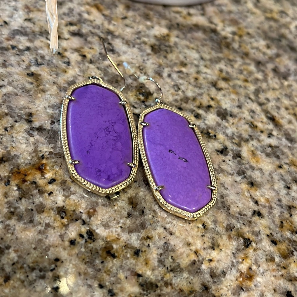 Kendra Scott earrings in purple